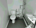 Conteneur Sanitaire 3 Cabines avec WC, Douche & Chauffe-Eau
