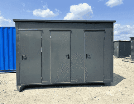 Conteneur Sanitaire 3 Cabines avec WC, Douche & Chauffe-Eau
