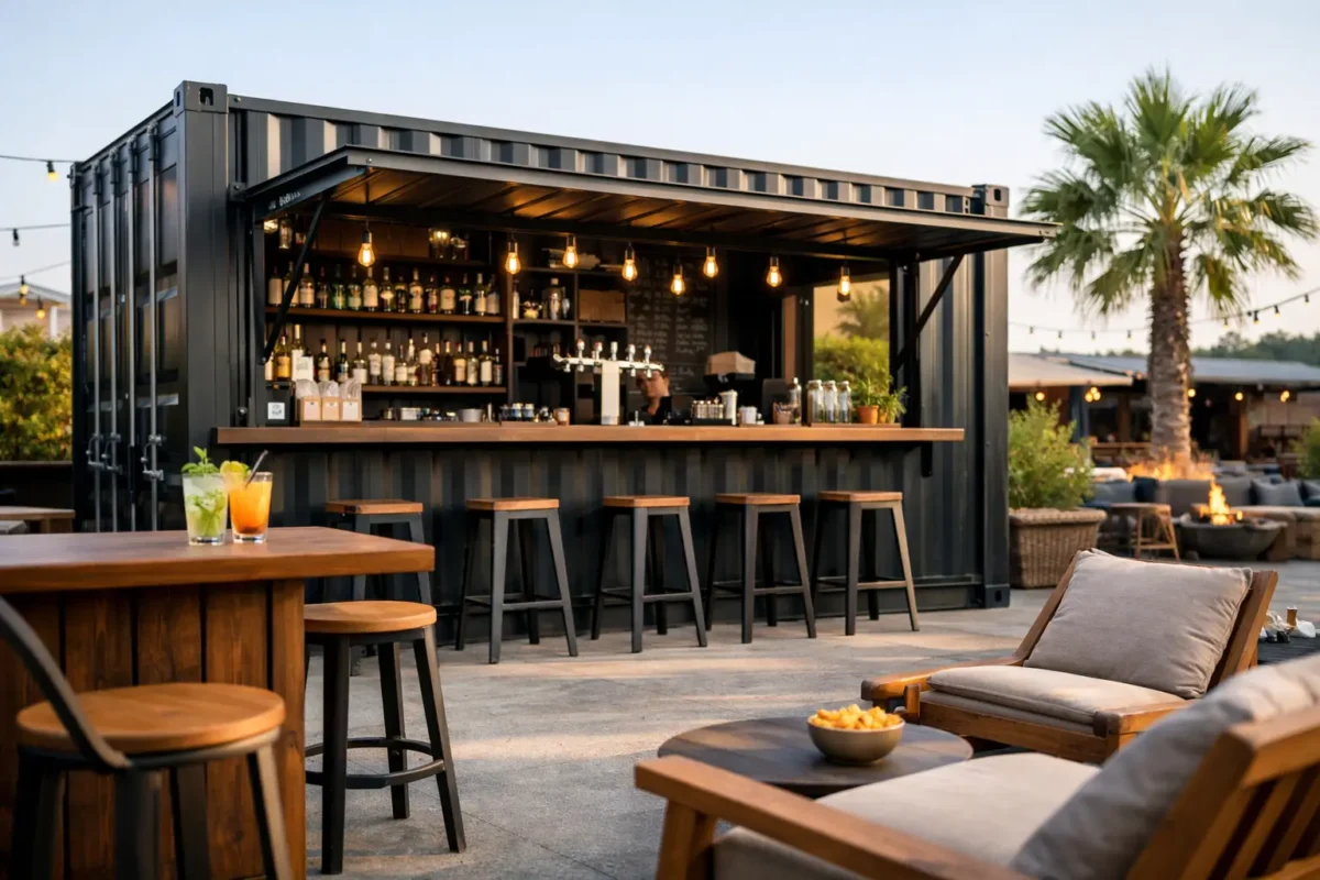 Container bar aménagé : prix, usages et choix