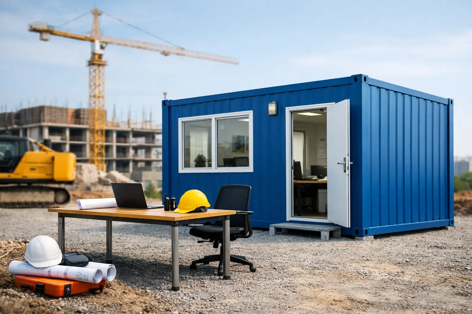 Container pour bureau de chantier efficace