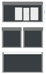Conteneur de bureau modulaire 17,4 m²