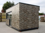 Pavillon Commercial Modulaire 18 m² avec Façade Imitation Pierre