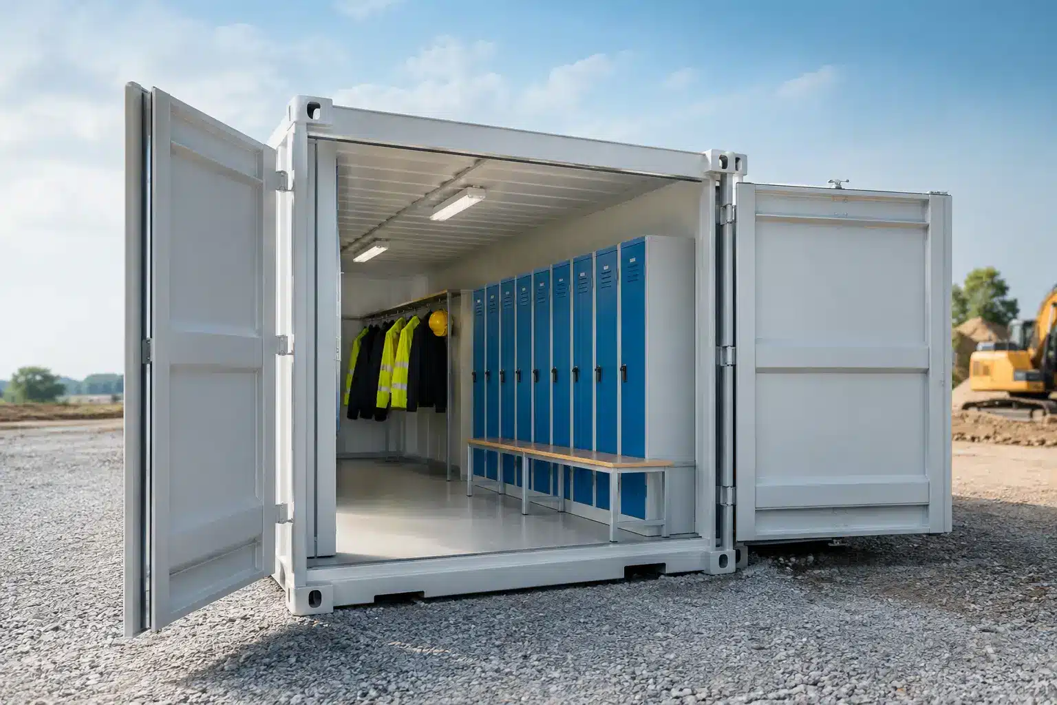 Exemple de vestiaire de chantier en conteneur