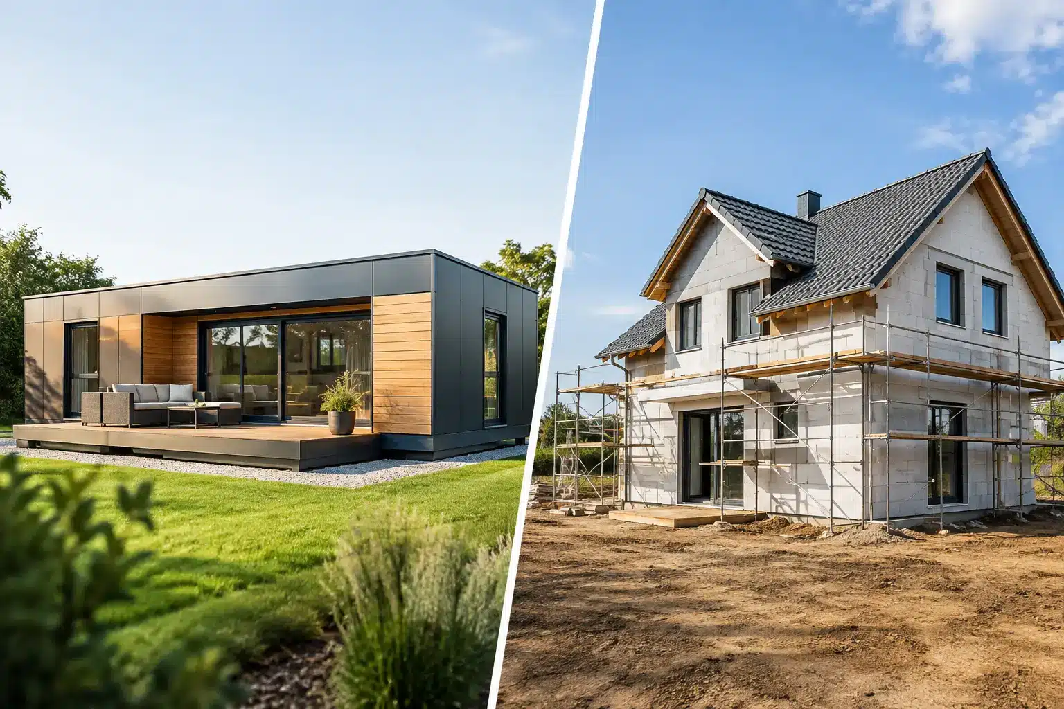 Pavillon modulaire vs construction traditionnelle
