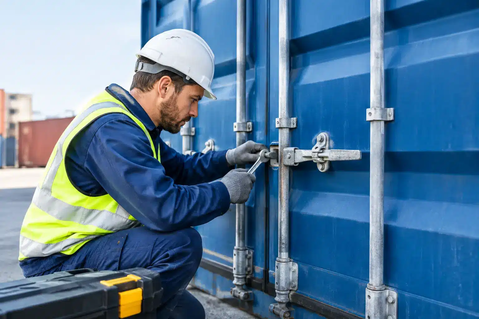 Réparer une porte de conteneur efficacement