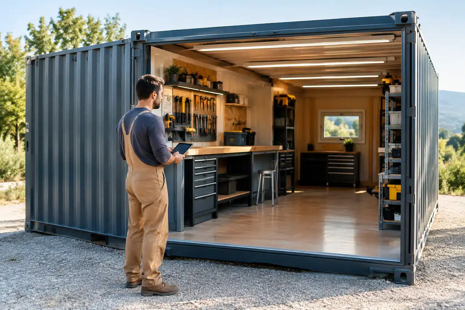 Transformer un conteneur en atelier rentable